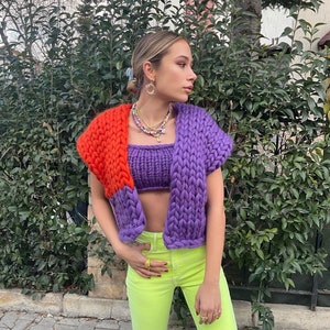 Mimosa Knit For Women | Chunky Knit Product | Handmade & Unique l Oversized Cardigan